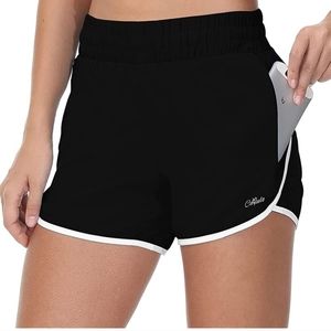 Cakulo Women's Running Shorts 4" Quick-Dry Workout Athletic Shorts with Pockets